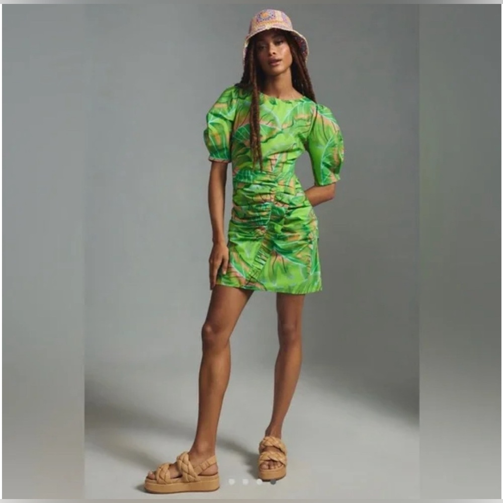 Farm Rio Puff Sleeves Mini Dress- Large NWT